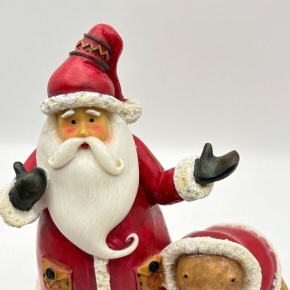Vintage Debbie Mumm Santa Claus & Walrus Christmas Figurine on Iceberg - Picture 10 of 11